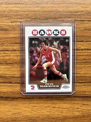 2008-09 Topps Chrome #177 Pete Maravich Refractor Parallel SP Atlanta Hawks • $14.99