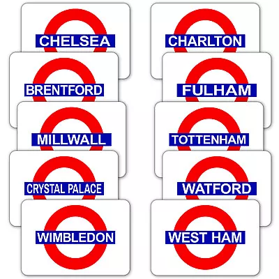 Underground Sign Football London Tube Retro Metal Club Train AD Man Cave Bar • £4.20