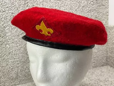 Vintage Boy Scouts Of America Supply Division Official Headwear Beret Medium Red • $19.95