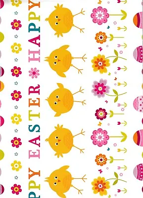 2 X Sheets HAPPY EASTER Gift Wrap Boys Girls Wrapping Paper Cute Chicks Flowers • £3.29