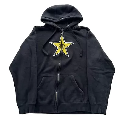 Y2k Rockstar Energy Drink Zip Hoodie Jacket Jesse Pinkman Style Cyber Goth Sz S • $45