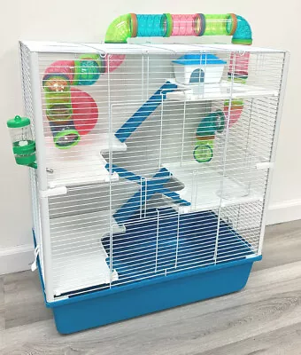 X-LARGE 5-Floors Hamster Palace Mouse Habitat Crossover Tube House Gerbils Cage • $59.75