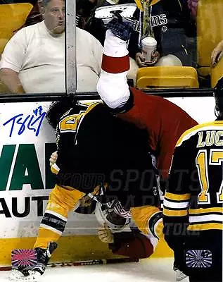 Torey Krug Boston Bruins Signed Fight Vs Detroit Red Wings McIntyre 8x10 • £24.12