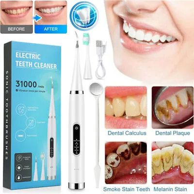 $12.95 • Buy Electric Teeth Cleaner Ultrasonic Vibration Dental Scaler Tartar Plaque Remove
