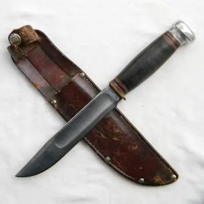 MARBLE'S USA Vintage 6-inch Blade IDEAL Hunting Knife Original Leather Sheath • $259.95