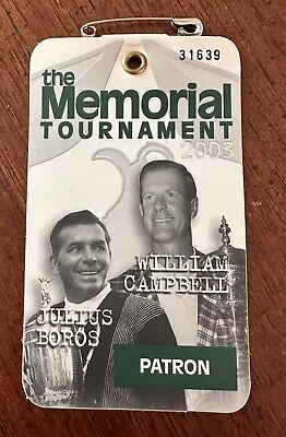 2003 Memorial Tournament Muirfield Village Golf Club Badge Kenny Perry Wins • $9.99