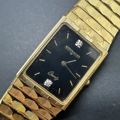Wittnauer Vintage Men's Wrist Watch Quartz Gold Tone 4 Parts Or Repair • $0.01