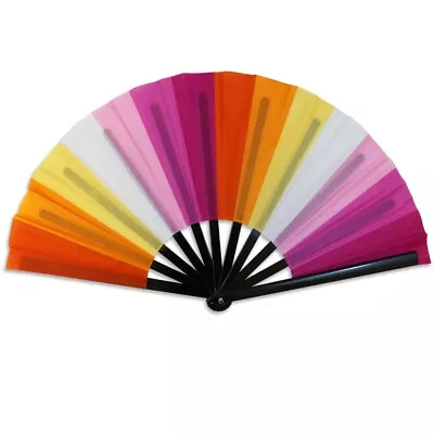 Lesbian Sunset Hand Fan LGBTQIA Fan Lesbian Pride Sunset Lesbian Fan LGBT XL Fan • $17.95