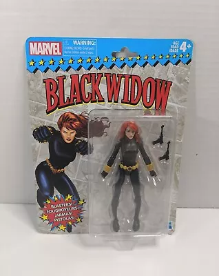 New 2017 Hasbro Marvel Legends Retro 6  Black Widow Action Figure Sealed • $28.99