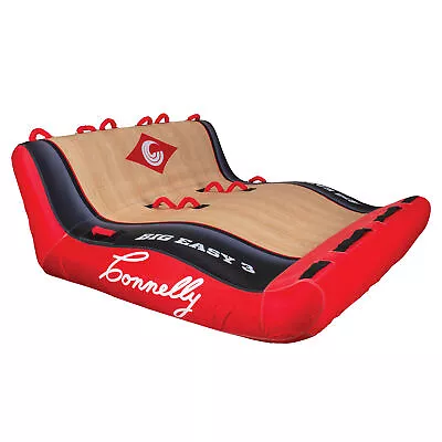 Big Easy 3 Person Inflatable Boat 2 Way Towable Lounge Tube Red (Open Box) • $334.95