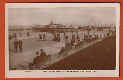£1 • Buy 1929 Real Photo Postcard, Pier From Marine Promenade, New Brighton