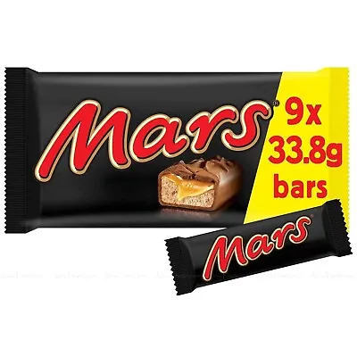 Mars Milk Chocolate Bars Box Soft Nougat Creamy Caramel Centre Pack 9 X 33.8g • £6.98