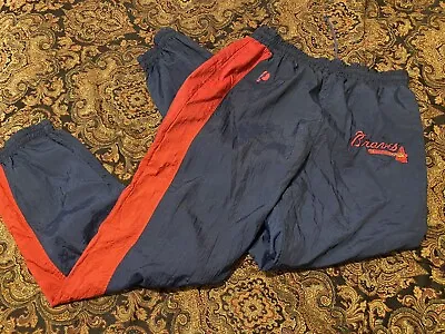 Vintage Pro Player Atlanta Braves Windbreaker Pants Men’s Large • $24.99