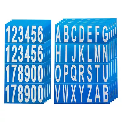 10 Sheets Mailbox Numbers And Letters For Indoor/Outdoor Decals White In Blue • $13.16