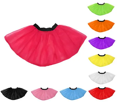 £4.39 • Buy New Neon UV Flo Tutu Skirt Hen Fancy Dress Party 3 Layers Of Net Plus Colours UK