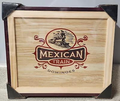 New Front Porch Mexican Train Dominoes With Wooden Case & Train Depot • $39.95