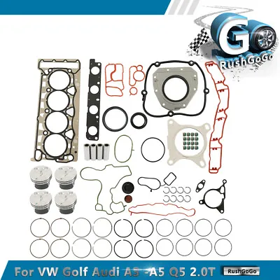 2.0T Engine Overhaul Rebuild Kit W/Piston & Ring For VW Golf Audi A4 A5 CDN • $153.90