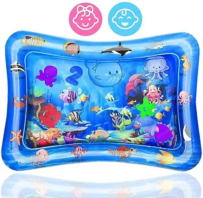 £7.95 • Buy LARGE Inflatable Water Playmat Infants Fun Tummy Time Baby Toddlers Activity Pad