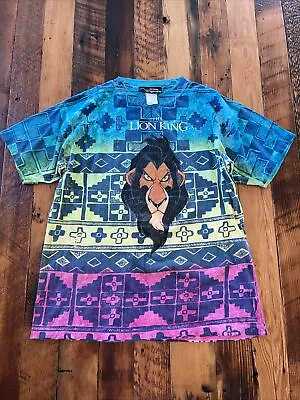 Vintage Disney The Lion King I’m Surrounded By Idiots Scar Shirt L 90s Villain • $120