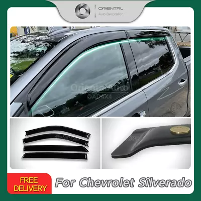 Luxury 4pcs Weathershields Weather Shields For Chevrolet Silverado 1500 2020+ • $76.50