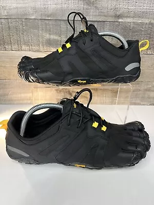 Vibram FiveFingers Men's 11-11.5  V-Trail 2.0 Black Yellow Trail Running Shoes • $110