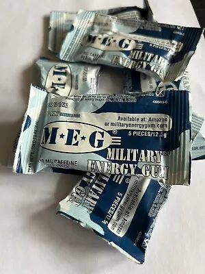 MEG - Military Energy Gum | 100mg Caffeine Pc | Arctic Mint 6 Pack (30 Count) • $2