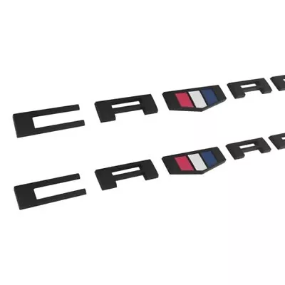 2x Black Fender Side Letter For CAMARO Emblem RS SS ZL1 Z28 Left Right Badge Set • $18.59