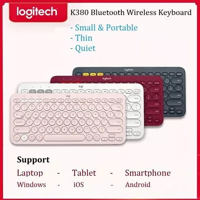 Logitech Multi-Device Bluetooth Keyboard K380 For Ipad PC Phone - Grey • $49.95