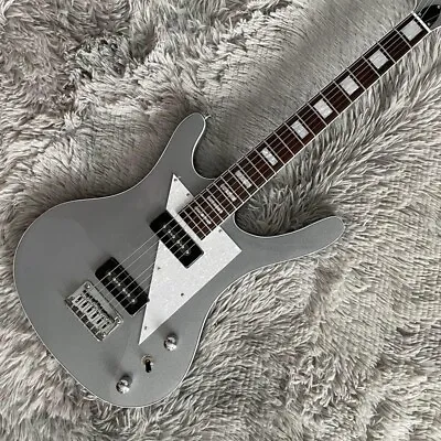 Silver Grey Electric Guitar Solid Rosewood Fretboard P90 Pickups Pearl Pickguard • $214