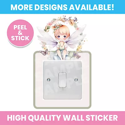 Fairy Light Switch Surround Wall Sticker Decal Kids Bedroom • £2.99