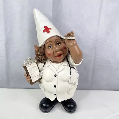 Vintage African American Nurse 14  Garden Gnome Stethoscope Thermometer • $72.99