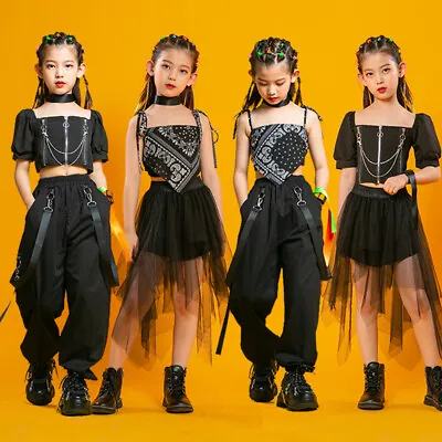 £6.99 • Buy Girls Dance Wear Outfits Jazz Street Dance Costume Modern Hip Hop Performance
