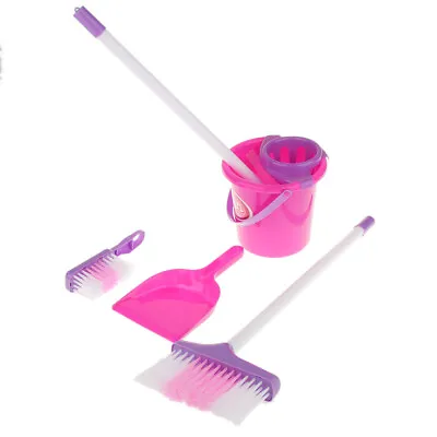 £26.23 • Buy Girls Role Play Cleaning Cleaner Toy Pink Bucket Dust Pan Brush Toy Set Kids