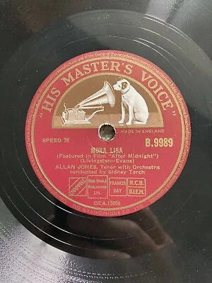 Allan Jones 78rpm 10” Mona Lisa/All My Love • $9.47