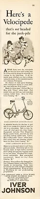 1927 Iver Johnson Arms & Cycle Works Fitchburg MA Tricycle Velocipede Bicycle Ad • £10.50