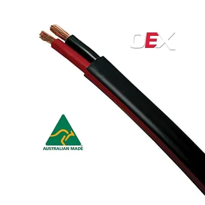 Automotive Twin Core Cable Black / Red 2mm 3mm 4mm 5mm 6mm 8 B&S Trailer • $29.95