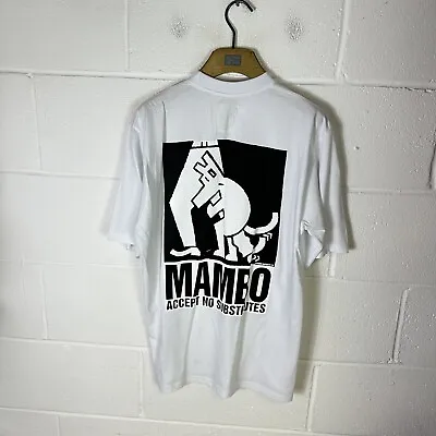 Vintage Mambo Shirt Mens Medium White Black Farting Dog Surf 90s Australia Retro • $68.14