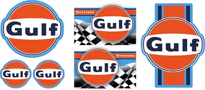 GULF Sticker Set Vintage Sticker Rally Youngtimer CULT V8 Vintage Racing • $10.64