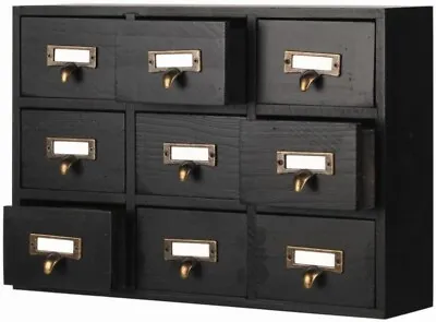 09 Drawers Apothecary Cabinet With Drawers Tabletop Apothecary Chests And Cabine • $59.41