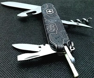 Victorinox Swiss Army Knife Spartan Black Topography Marlboro Limited Edition • $45