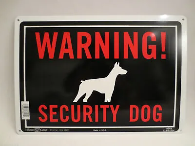 Warning Security Dog Aluminum Sign 10 X 14 Inch By Hillman Sign Center Set Of 3 • $15.50