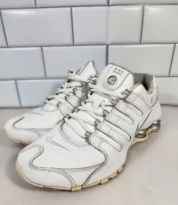 Nike Shox NZ Womens Size 8.5 White Running Athletic Shoes Sneakers 314561-109 • $39.93