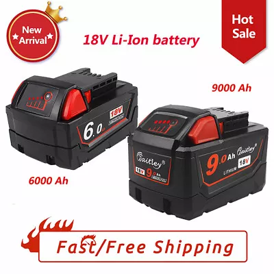 M18V 6Ah/9Ah Li-Ion Battery Compatible With Milwaukee M18 48-11-1860  • £127.90