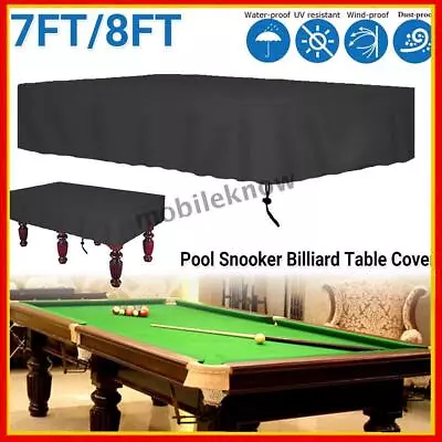 7/8FT Snooker Billiard Pool Table Cover Polyester Waterproof Dust Cap Outdoor • $21.84