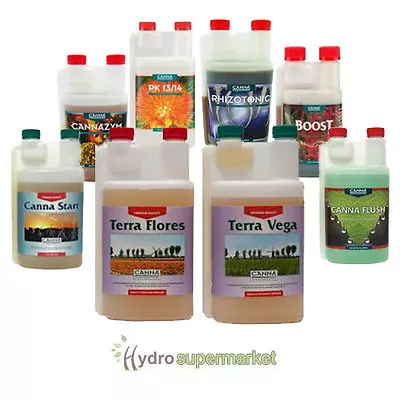 £89.99 • Buy Canna Terra Vega, Flores & Additives Boost Pk Rhizotonic Cannazym Flush Pack 1