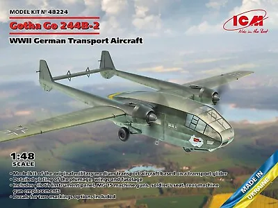 ICM 48224 WWII German Transport Aircraft Gotha Go 244B-2 1/48 • $53.35