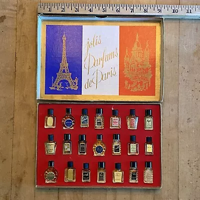 VTG Jolis Parfums De Paris 21 Miniature French Perfume Bottles Box Set Charles V • $60.99