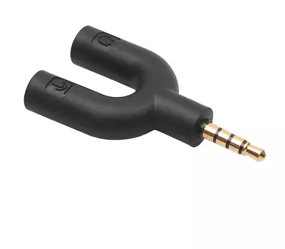 3.5mm Earphone Headphone Splitter Jack Y Male To 2 Female Black Audio Extension • £2.89