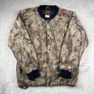 Vintage 90s Stearns Mossy Oak Camo Jacket Dry Wear Quilted Mens Large Snap • $19.99