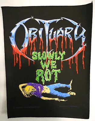 OBITUARY Back Patch Slowly We Rot DEATH METAL Xecutioner Official VINTAGE - 1990 • $275